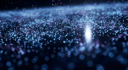 Abstract Network Data Visualization with Bokeh Effect