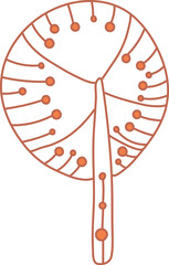 Abstract Leaf with Circular Patterns