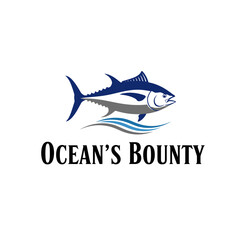Obraz premium A stylized tuna logo design, representing ocean's bounty.