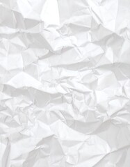 Obraz premium A close-up view of crumpled white paper, showcasing intricate folds and textures.