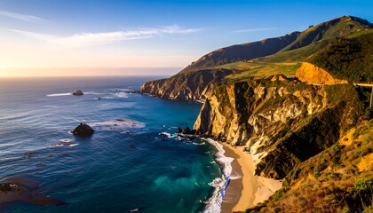 Coastal Highway at Sunset