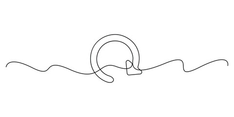 Continuous one line drawing of arrow pointing right. Black thin line of one direction arrow icon isolated on white background. For banner, template, web, app, poster. Vector illustration