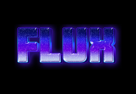 Blue And Purple Neon Retro Font Glow Cosmic Text Effect