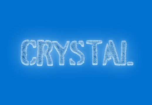 Blue And White Font Ice Text Effect Crystal Rough