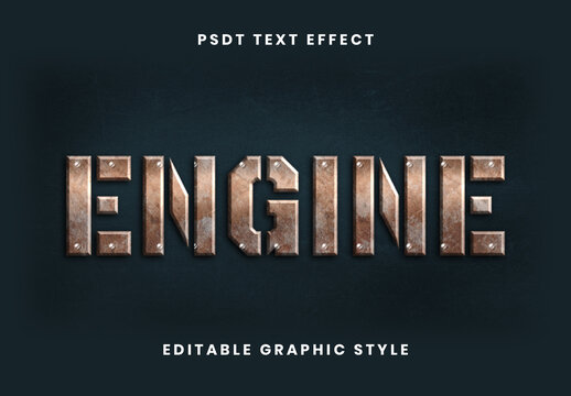 Industrial Rusted Metal Text Effect