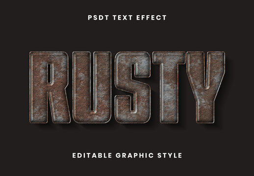 Brown Rusty Font Metal Industrial Rough Text Effect