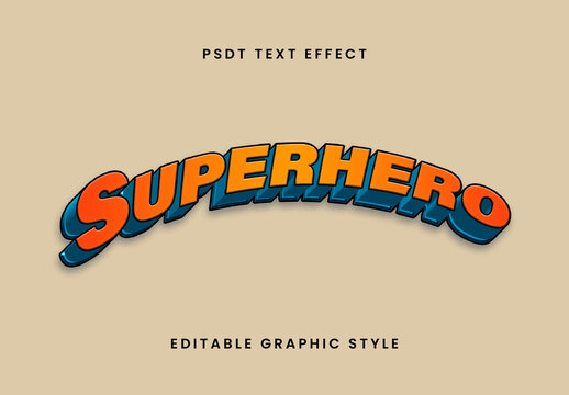 Superhero 3D Extruded Text Effect