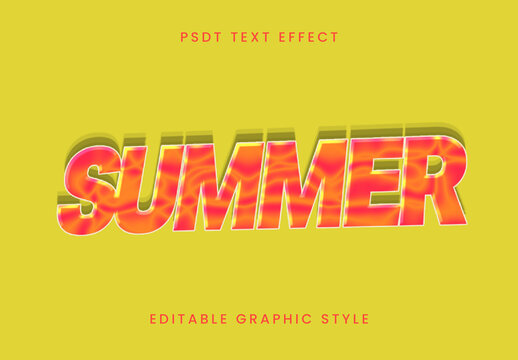 Red Gradient Heatwave Bold Font Shadow 3D Text Effect