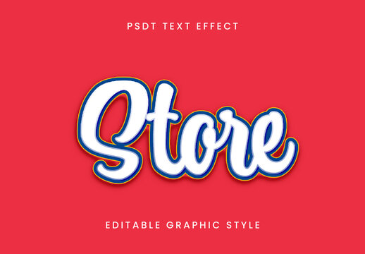 White And Blue Outline Script Font Comic Shadow Text Effect
