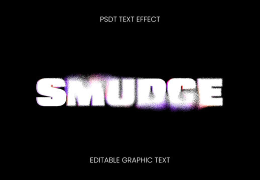 White And Purple Dissolving Text Effect Smudge Grain Font