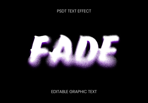 White And Purple Dissolving Text Effect Fade Grain Font
