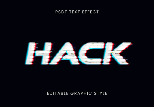 White Glitch Font RGB Distortion Text Effect