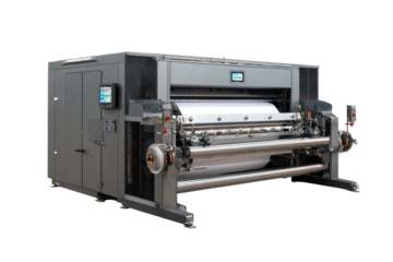 Industrial Textile Opening Machine on Transparent Background