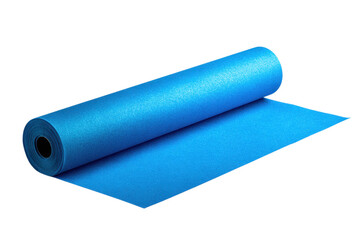 Blue Rolled Foam Sheet on Transparent Background