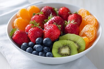 新鮮なフルーツの盛り合わせ（健康・デザート・ビタミン）