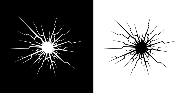 Shattered glass effect, broken impact, dynamic design element, grunge texture, graphic resource