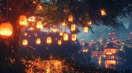 Fototapeta premium Minimalist Spiritual Lantern