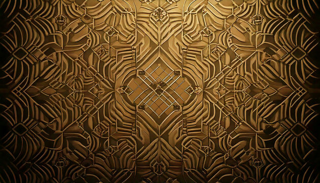 Golden Geometric Pattern | Abstract Gold Texture Background