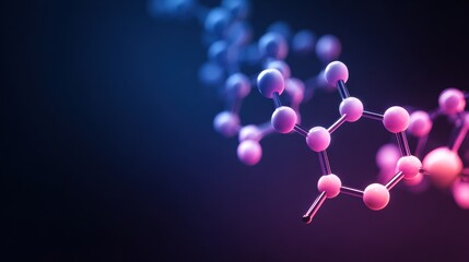 Molecular Structure Rendered in Vibrant Colors Showcasing Science and Technology at Its Finest in a Modern Laboratory Environment