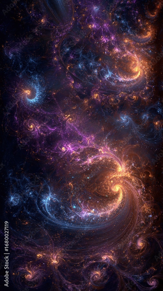 Canvas Prints abstract colorful space nebula
