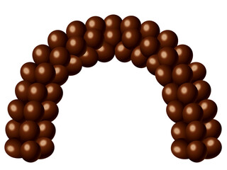 風船アーチ18茶色