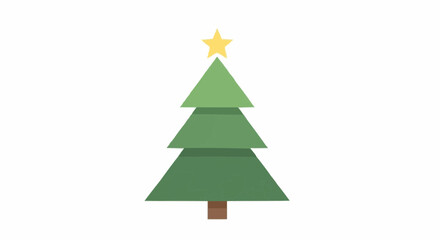 Fototapeta premium Christmas 2025 christmas tree vector graphic illustration festive holiday season celebration design element for cards and decor vector