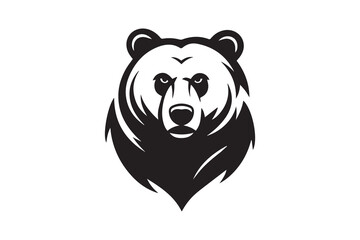 bear head silhouette  vector