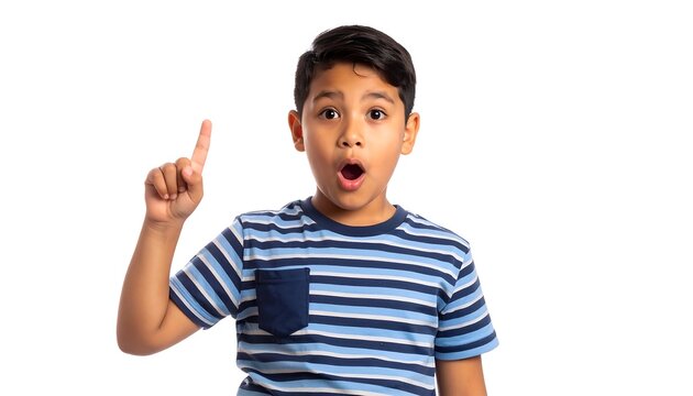 Boy with surprised expression