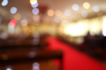 Church interior blur abstract background