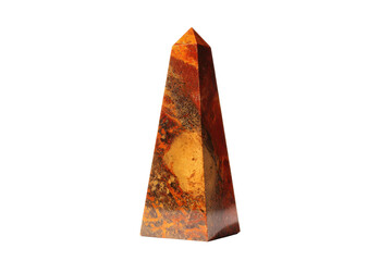 Polished Jasper Obelisk Crystal on Transparent Background