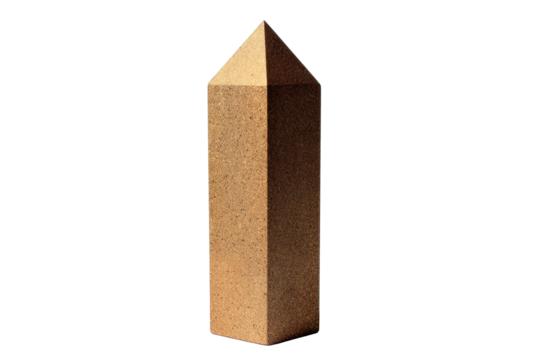Minimal Pointed Block Tower on Transparent Background