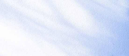 Obraz premium Abstrakcyjne tło z szorstką fakturą i miękkimi cieniami liści tworzy spokojną i naturalną estetykę z przejściem od bieli do błękitu.