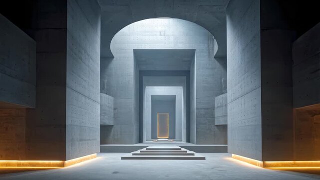 Minimalist Geometric Space Light and Shadow