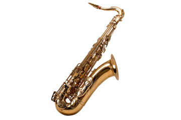Fototapeta premium Brass Alto Saxophone on Transparent Background