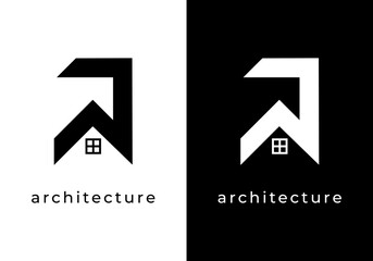 symbol template letter a with meaning architect logo vector