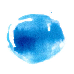 blue water paint circle stain element