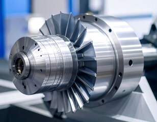 Close-up of a precision metal component