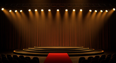 Stage Spotlight Red Carpet Event, Award Ceremony, Theater, Concert Backdrop