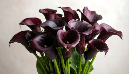 Dark Calla Lilies Close 