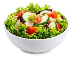 Fresh salad in a white bowl (1)