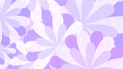 柔らかい薄紫色の花が広がる優しい雰囲気の壁紙イラスト