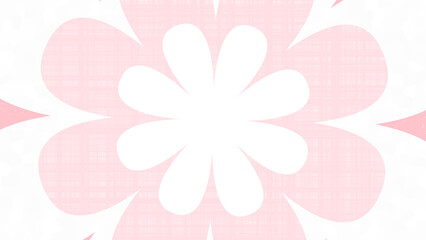 明るく華やかなピンクの花が並ぶ可愛らしい壁紙イラスト