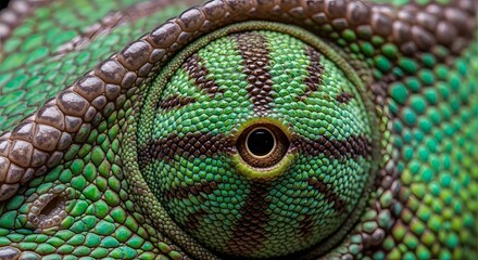 Obraz premium Chameleon Eye Close Up Detail