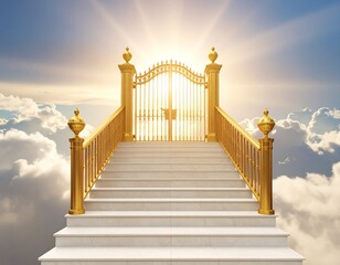 Obraz premium Golden stairway to heaven