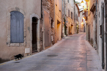 Streets and buildings of Menerbes, France