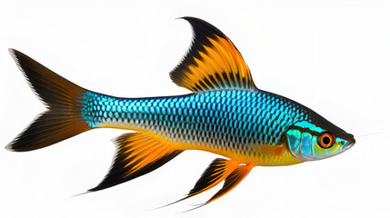 Fototapeta premium Swordtail fish png freshwater tropical fish png aquarium species png white background image