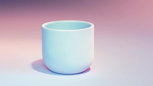 aesthetic coffee cup on a pastel background with soft shadows