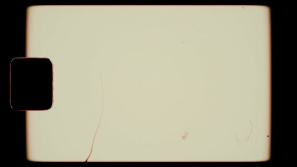 8mm film burn frame or grain light leak and scratches overlay