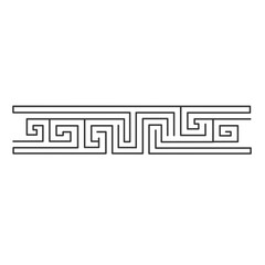 Greek Key Pattern Black and White Geometric Border Design