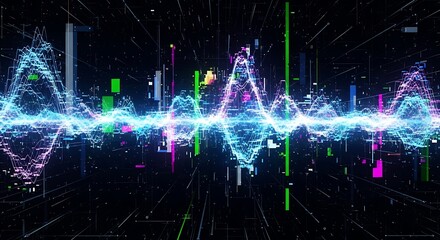 Abstract Digital Wave Pattern.
